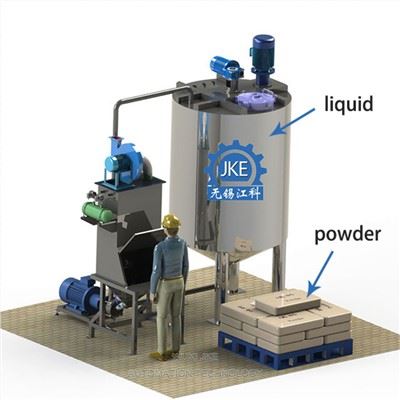 Industrielle Mischmaschine für flüssiges Pulver